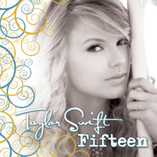 Cover artwork of "Fifteen", a black-and-white photo of Taylor Swift