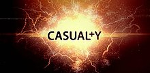 Black text that reads: "Casualty", with the T stylised as an addition sign