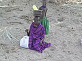 Woman in everyday turkana clothing.