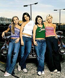 Bardot as a four-piece in 2001. From left: Belinda Chapple, Tiffani Wood, Sally Polihronas and Sophie Monk.