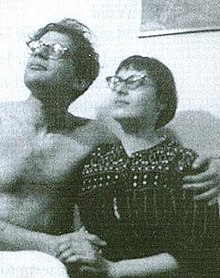 Elise Cowen (right) with Allen Ginsberg