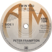 One of side-A labels of the UK single