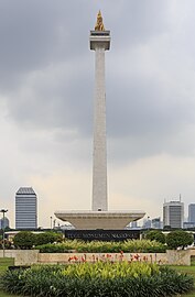 The National Monument in Jakarta, Indonesia, built between 1961 and 1975 to commemorate the struggle for Indonesian independence