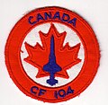 CF-104 Crest worn by aircrew and ground crew in the mid-1970s
