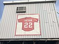 Joe Nathan's retired No. 22 on the bleachers of Joe Nathan Field