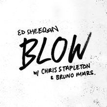 Black text, spelling the word "Blow" with white background