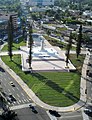 Aerial view of Plaza El Salvador del Mundo (The Savior of the World Plaza).
