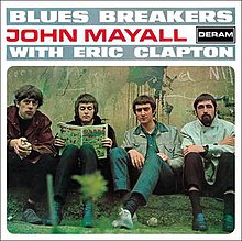 Left to right: John Mayall, Eric Clapton, John McVie and Hughie Flint
