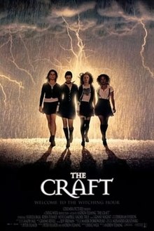 four young student girls walking in the rain towards the viewer with the film's title , credits and release date below them