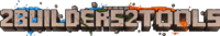 The third logo, a stone "2BUILDERS2TOOLS" with water, moss and lava.