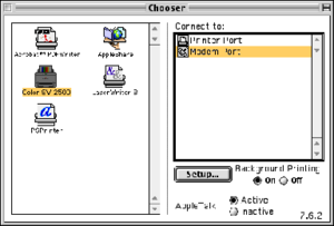 Chooser version 7.6.2, Mac OS 9.1.