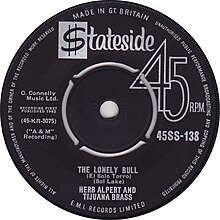 One of side-A labels of UK single
