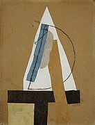 1913–14, Head (Tête), cut and pasted coloured paper, gouache and charcoal on paperboard, 43.5 × 33 cm, Scottish National Gallery of Modern Art, Edinburgh