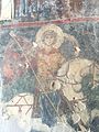 Fresco of Michael the Archangel on a white horse announcing the Second Coming