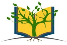 Maine Library Association logo of a tree growing out of a book