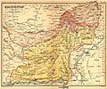 Baluchistan in 1908: the Districts and Agencies of British Baluchistan are shown alongside the States, mostly: Kalat.