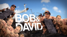 A psychedelic image of Bob and David's bodies repeated and distorted like a fractal or centipede