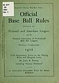 Image 19Cover of Official Base Ball Rules, 1921 edition, used by the American League and National League (from Baseball rules)