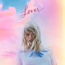 The album cover is a picture of Taylor Swift along a backdrop of clouds, with the album title written above.