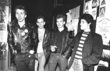 1980 B&W image of the four band members