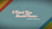 Title screen has a light blue background and the name of the show is in a retro light pink script.