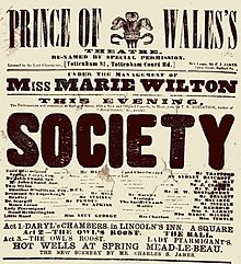 Theatre playbill giving names of cast