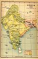 Map of India in 1765, before the fall of Nawabs and Princely states nominally allied to the emperor (mainly in Green).