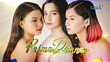 An image of Althea Ablan, Jillian Ward and Sofia Pablo, together side by side over a light gold background. The series title is displayed on the lower side of the image. The logo of GMA Network is displayed on the upper right side of the image.