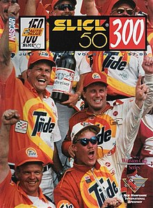 The 1995 Slick 50 300 program cover, featuring Ricky Rudd.