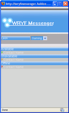 WRYF Messenger Local Build 443 TESTING Contact List.