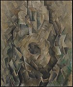 Georges Braque, 1909–10, La guitare (Mandora, La Mandore), oil on canvas, 71.1 x 55.9 cm