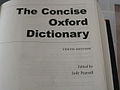 Never tell me that the Concise Oxford Dictionary wasn't edited by Judy Pearsall when I can prove that she did