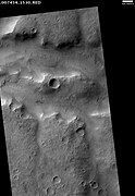 Samara Valles, as seen by HiRISE. Scale bar is 500 meters long.