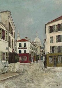 La Rue Norvins à Montmartre, 1910