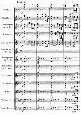Page of a full symphonic score