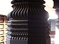 Wood carving on pillar at Krishnapura matha