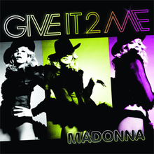 Three vertical, side-by-side pictures of Madonna, wearing a black sheer top and black panties, and a black hat.