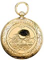 A massive gold pocket watch by Joseph Johnson of Liverpool.