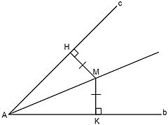 نیمساز زاویهٔ A