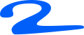 YLE TV2:n logo ja kanavalogo vuosina 2002–2005.