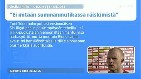 Uutisikkuna huhtikuulta 2011.