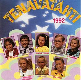 Kokoelmalevyn Tenavatähti 1992 kansikuva