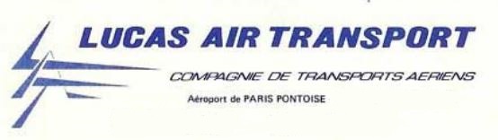 Logo de Lucas air Transport en 1977