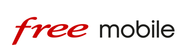 le logo "free" écrit en rouge s'affine, l'adjectif "mobile" se positionne écarté, à droite, de couleur grise, en police moins grasse, et dans un style plus rigide.