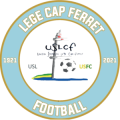 Logo marquant 100 ans de football à Lège-Cap-Ferret.