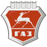 Logo historique de la marque GAZ, avec un cerf représentant la ville de Nijni Novgorod