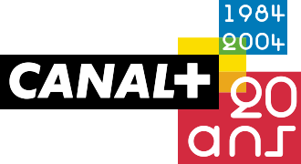Ancien logo anniversaire pour les 20 ans de Canal+, en novembre 2004.