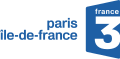 Ancien logo de France 3 Paris Île-de-France du 4 janvier 2010 au 28 janvier 2018.