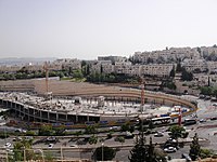 העבודות במתחם הקניון ליד כביש גולדה מאיר ב-2010