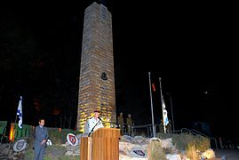 הרמטכ"ל רב-אלוף בני גנץ בטקס התייחדות לזכר חללי חיל ההנדסה הקרבית באתר חולדה 9 בספטמבר 2014